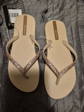 Ipanema Girls Glitter Flip Flips Size: 2/3